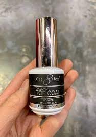 Cre8tion Diamond Soak Off Gel No Wipe Top Coat – Acabado brillante y larga duración, gel de lámpara de uñas Soak Off, 0.0 fl oz – Transparente, 0.5
