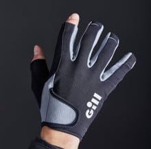 Gill Deckhand Guantes de vela  Dedos largos con dedos expuestos y pulgar  Protección solar UV 50+ y repelente al agua