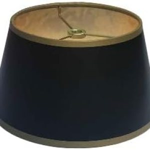 Pantalla vintage Baldwin Bouillotte negra con oro poco profunda (8 pulgadas) Pantalla vintage Baldwin Bouillotte negra con oro poco profunda (8 pulgadas)