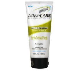 Edge Active Care Crema de afeitar de limpieza profunda para piel grasa – 5.5 oz