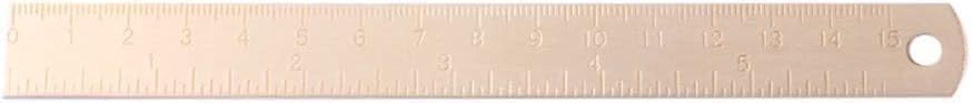 Regla de oro rosa, regla de dibujo de metal, regla recta de latón, regla de medición de aprendizaje unisex, papelería para escuela, oficina,