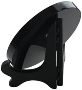 Espejo rascador de obsidiana negra natural con soporte de madera de 3.15 pulgadas, cristales curativos para brujería, adivinación, meditación y