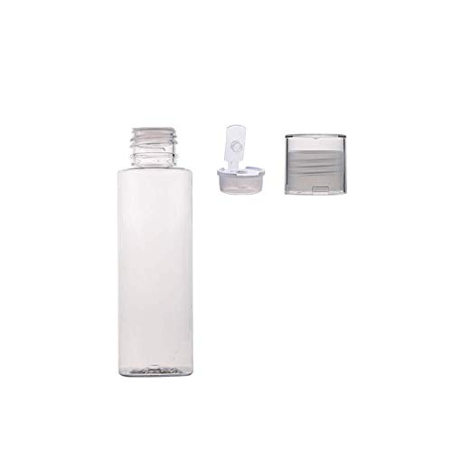 Frasco de botella de plástico vacío transparente de 3.4 fl oz3.4 oz con reductor de orificio y tapa de tornillo Envase de embalaje de viaje