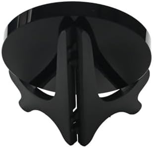 Espejo rascador de obsidiana negra natural con soporte de madera de 3.15 pulgadas, cristales curativos para brujería, adivinación, meditación y