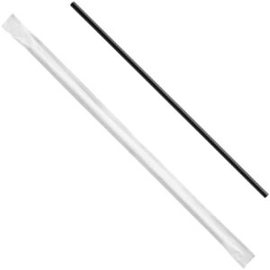 Karat Papel de paja de plástico PP de 5.75 “envuelto, negro – 10,000 piezas Karat Papel de paja de plástico PP de 5.75 “envuelto, negro – 10,000 piezas