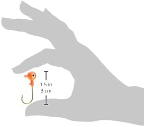 Arkie Lures K-14-10-100 Cabezas de plantilla pintadas de doble ojo, 14 onzas, #10 naranja, paquete de 100