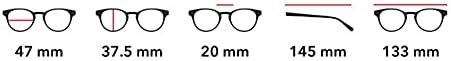 LOOK OPTIC Abbey Blue-light Reader – Gafas – Tecnología RETINASHIELD (negro, 0.00)