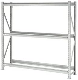 Global Industrial Estante para neumáticos de alta resistencia para arranque de 3 niveles, acero, gris, 96 pulgadas de ancho x 18 pulgadas de