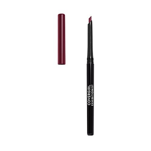 COVERGIRL Exhibitionist – Delineador de labios sin cartar, rojo granate 225, 0.012 onzas (paquete de 4)