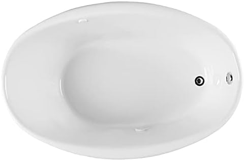 PROFLO PFS7040WH ProFlo PFS7040 Lansford – Tina de remojo de acrílico de 70 x 40 pulgadas con drenaje reversible y desbordamiento