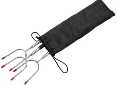 3 Palos telescópicos para asar malvaviscos para barbacoa, brochetas para extender tenedor para perros calientes