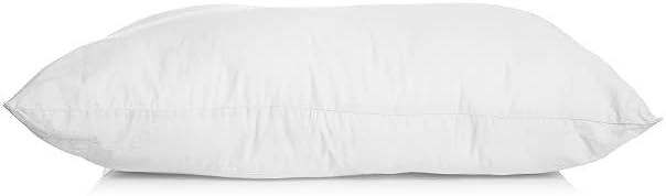 Almohada de cama de densidad media, estándar (con funda de almohada con cremallera)