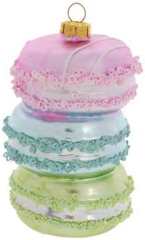 Adorno de macarons apilados, mantel de árbol de Navidad, decoración del hogar