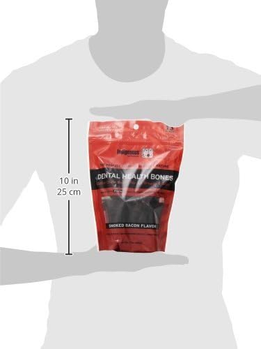 Indigenous Paquete variado de 2 sabores de huesos de salud dental sin granos (1) sabor tocino ahumado y (1) sabor a zanahoria y calabaza, 17 onzas.