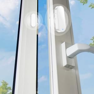 HEIMAN Sensor de puerta WiFi, alarma inteligente de sensor de puerta de ventana, sensor de contacto para seguridad del hogar, detector magnético