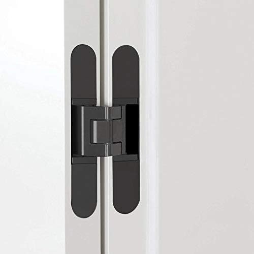Bisagras invisibles Bisagra de puerta oculta resistente Bisagra oculta 3-D ajustable – Negro -1 par