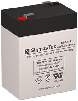 Pila de repuesto para Peg Perego Star Princess  6 V 4,5 AH F1 terminal por SigmasTek