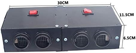 Descongelador portátil de 12 V, 500 W, 4 agujeros, soplador de aire caliente para automóvil con tubo telescópico de papel de aluminio, descongelador