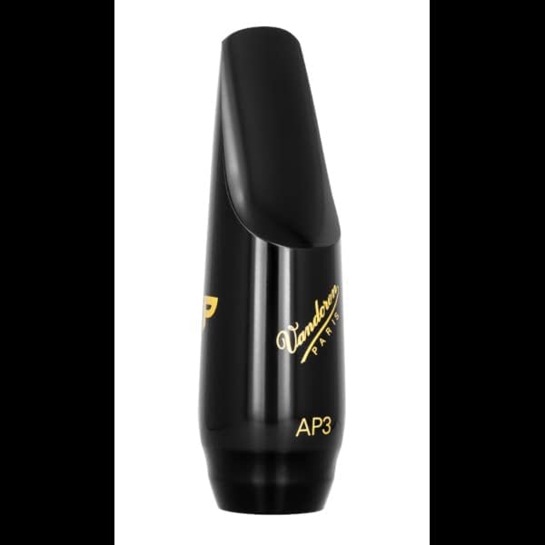 Vandoren Boquilla de saxofón alto de perfil SM913 ligadura AP3 y LC57DP MO y tapa de plástico para saxofón alto acabado dorado
