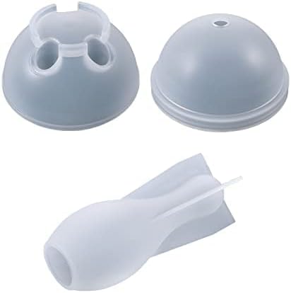 2 moldes de resina de silicona deportiva de bolos, divertidos moldes de fundición de silicona epoxi para bolos, deportes, pelota y entrenamiento de
