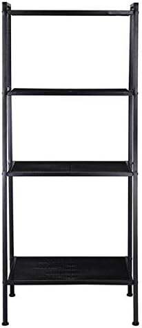 Bookcases 4 Tier Bookshelf Shelving Unit Rack Adjustable Widened Metal Storage Rack for Pantry Closet Kitchen Laundry Room Storage Rack Organizer