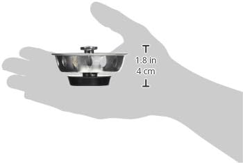 Plumb Pak PP820-25 PlumPak – Colador de repuesto para fregadero con poste ajustable, acero inoxidable, 1-34 pulgadas, color blanco