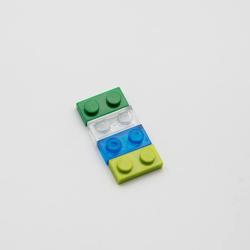 Placas azules clásicas a granel, placa azul 1×2, placas de construcción planas 100 piezas, compatibles con piezas y piezas de Lego 1×2 placas azules
