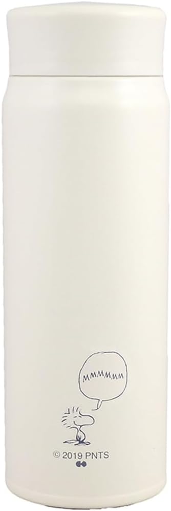 Peanuts Snoopy PD-2910 Stainless Steel Bottle, White, White