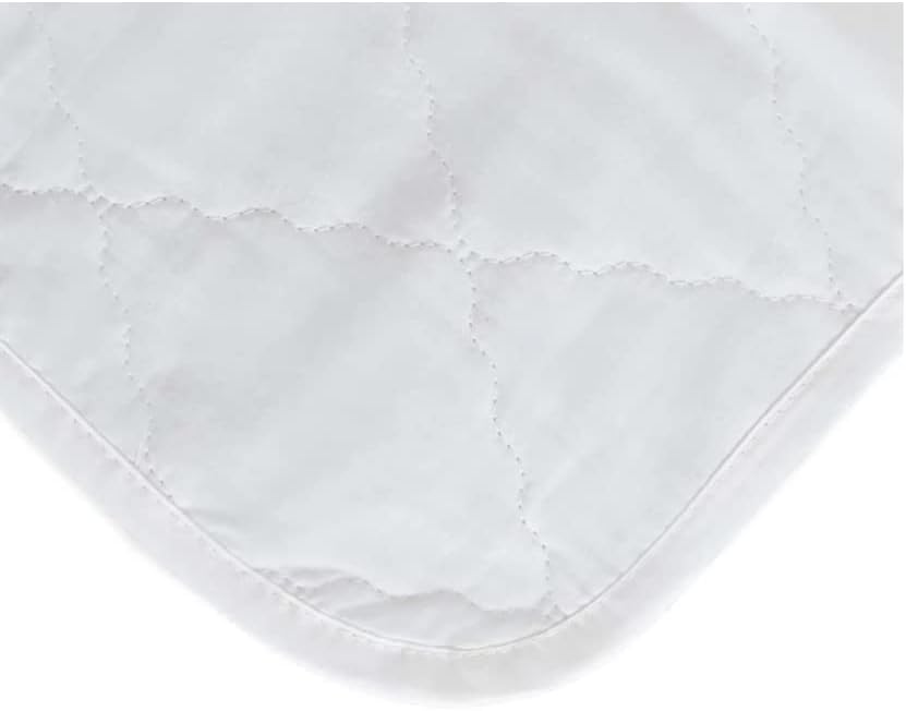 QuickZip – Cubrecolchón plano impermeable para cuna, 100% algodón, color blanco, lujosamente suave. Combina perfectamente con las sábanas con
