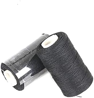 3 rollos de hilo de coser de algodón, hilo de tejer para hacer peluca, extensión de cabello, hilo de trama de peluquería, hilo negro, marrón, beige,