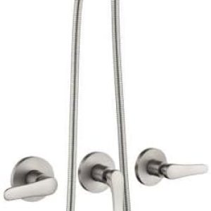 Juego de grifo de ducha de 3 manijas, sistema de ducha con boquilla de bañera, juego combinado de cabezal de ducha, juego completo de grifo de Juego de grifo de ducha de 3 manijas, sistema de ducha con boquilla de bañera, juego combinado de cabezal de ducha, juego completo de grifo de