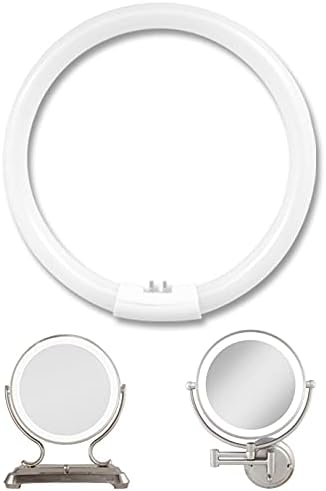 Zadro Bombilla circular T5 de 9 pulgadas de diámetro, luz blanca fluorescente suave de 22 W, 6400 K, conector de 4 pines en el lateral, bombilla de