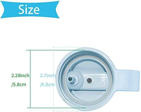 Wide Mouth Straw Lids Compatible with Most Sports Water Bottles, 2 Lids 2 Long Straws 2 Brushes in 1 Value Pack. (WatermelonBlack)
