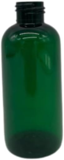 Botellas verdes Boston sin BPA de 4 onzas, paquete de 6 recipientes vacíos recargables, aceites esenciales, aromaterapia, bomba blanca, fabricadas