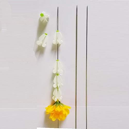 Juego de 10 piezas de aguja larga 14 acero inoxidable Lei Malai Tailandia flores artesanías de cuentas y accesorios de costura DIY