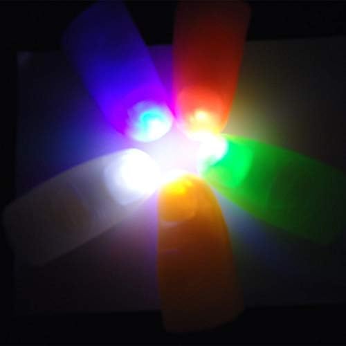 SUMAG Luces intermitentes de dedos, 2 pares, luz LED de trucos de magia accesorios para niños increíbles juguetes de brillo fantástico para niños