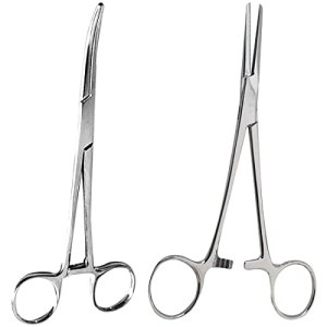 SURGICAL ONLINE Juego de 2 héstatos curvos y rectos de 8 pulgadas, pinzas de bloqueo de acero inoxidable, ideal para enfermeras, fórceps de pesca, SURGICAL ONLINE Juego de 2 héstatos curvos y rectos de 8 pulgadas, pinzas de bloqueo de acero inoxidable, ideal para enfermeras, fórceps de pesca,