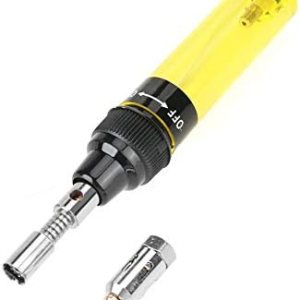 Pluma de soldadura de gas recargable inalámbrica Iso-Tip Pluma de gas butano para herramienta de reparación de PC electrónica 8ML ((amarillo)) Pluma de soldadura de gas recargable inalámbrica Iso-Tip Pluma de gas butano para herramienta de reparación de PC electrónica 8ML ((amarillo))