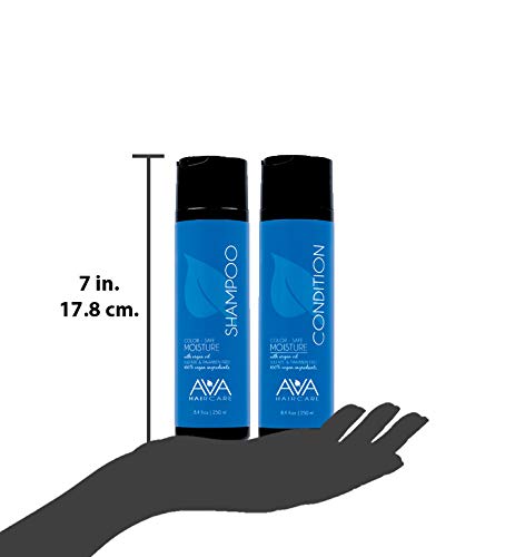 Champú y acondicionador de humedad – Vegano, sin sulfatos, sin parabenos, libre de crueldad (juego de 2, 8.4 onzas cada uno)