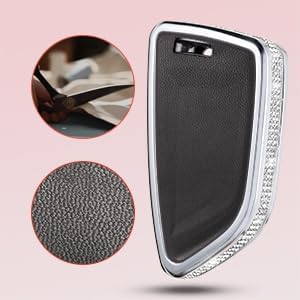 SHANGHONG Funda para llavero BMW, de piel auténtica, compatible con BMW serie 2, 5, 6, 7, X1, X2, X3, X5, X6 (versión A, negro)