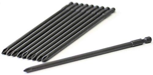 UFFY – Broca de impacto Phillips PH # 2 de 6 pulgadas, paquete de 10 unidades de 14 hexagonal