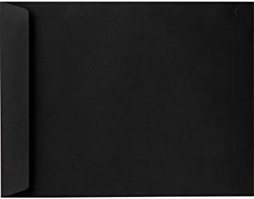 LUXPaper Sobres de extremo abierto de 6 x 9 pulgadas, despegar y prensar, negro medianoche, texto de 80 libras, 50 unidades