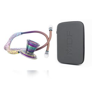 MDF Instruments ProCardial Cardiology – Estetoscopio de titanio ligero, para adultos, doble cabeza, tubo de caleidoscopio de leopardo arcoíris + MDF Instruments ProCardial Cardiology – Estetoscopio de titanio ligero, para adultos, doble cabeza, tubo de caleidoscopio de leopardo arcoíris +