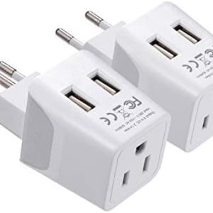 Ceptics Brasil – Juego de enchufes de viaje, con 2 USB + entrada de enchufe de EE. UU., tipo C y tipo N, ultra compacto, conexión a tierra segura, Ceptics Brasil – Juego de enchufes de viaje, con 2 USB + entrada de enchufe de EE. UU., tipo C y tipo N, ultra compacto, conexión a tierra segura,