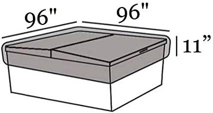 Tapa resistente para bañera de hidromasaje y spa, 95 x 95 pulgadas, impermeable, poliéster 600D, hebillas ajustables de liberación rápida