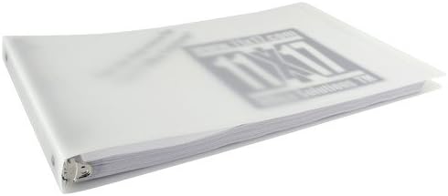 11×17 Carpeta de polietileno transparente con anillo redondo de 1 pulgada (512608)