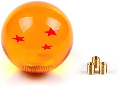 RASTP Dragon Ball Z Star – Pomo de palanca de cambios manual universal con adaptador para la mayoría de automóviles (3 estrellas)