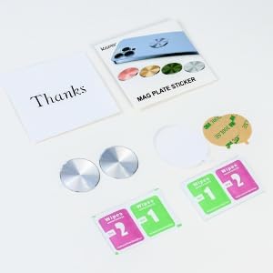 Paquete de 2 adhesivos para placa de metal para soporte magnético de teléfono de automóvil, adhesivo para cuna (compatible con soportes magnéticos),