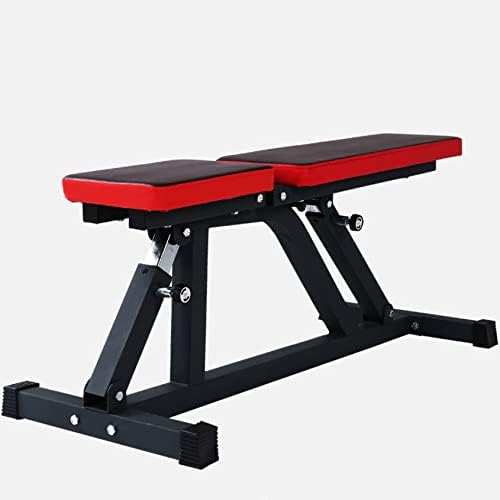 Banco de pesas ajustable, banco de pesas para entrenamiento de cuerpo completo, plegable, plano, inclinadodeclinado, ejercicio multiusos para
