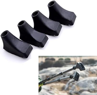 Walking Stick Tips Rubber 4pcs Trekking Pole Tips Replacement- Rubber Feet for Hiking Poles, Walking Sticks, Trekking Poles  Rubber Tip for Walking